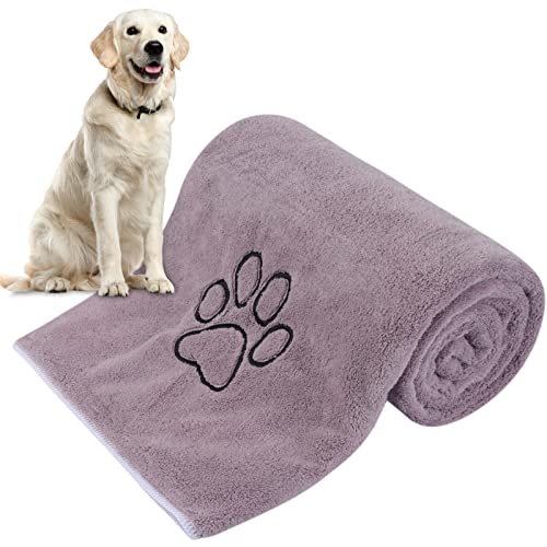 KinHwa super saugfähiges Haustierhandtuch Mikrofaser Hund Badetuch für Hunde und Katzen 76CM x 127CM (Segel) von KinHwa