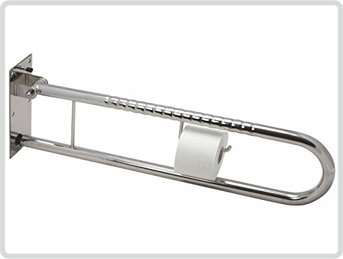 Stützklappgriff Stützgriff Klappgriff mit Toilettenpapierhalter 85cm lang von KinLer
