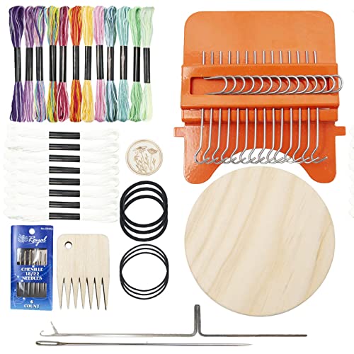 KinMokusei Loom Speedweve Strickmaschine Darning Mini Loom Machine Webstuhl Stopfmaschine Socken Webrahmen Hand Weaving Tool Repair Tool Kit zum DIY Stricken Ausbessern Nähen (C) von KinMokusei