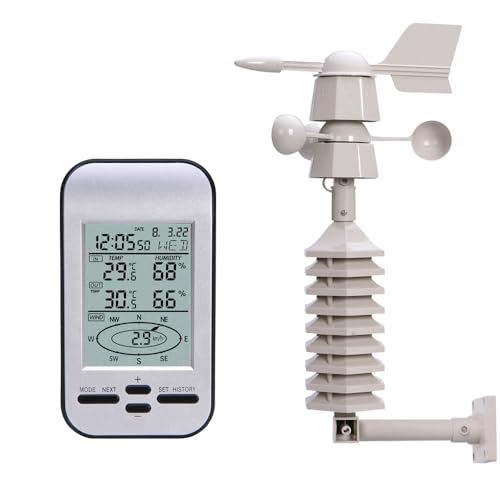 WS0232 Kleine Haushalts-Wetterstation – Wettervorhersagefunktion, kabelloses Temperatur-Feuchtigkeitsmessgerät, ideal für Haushaltsnutzung, präzise Messung, einfach zu bedienen von KinZon