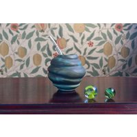 Grüne Yerba Mate Keramik Steinzeug Tasse von KinaCeramics