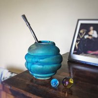 Türkis Keramik Yerba Mate Kürbis "Venus' Becher Türkis Keramik Yerba Mate Kürbis "Venus' Becher von KinaCeramics