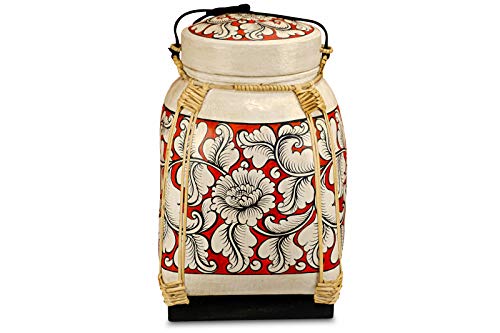 Bambus Reis Korb - Vorratsbehälter - 50 cm Groß - Vorratsdose für Küche, Kinderzimmer oder auch Badezimmer von Kinaree