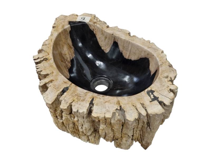 Kinaree Aufsatzwaschbecken Versteinertes Holz Waschbecken #9, poliert, Naturstein, Beige, Braun, Schwarz, Bruchstein Kinaree Aufsatzwaschbecken Versteinertes Holz Waschbecken #9, poliert, Naturstein, Beige, Braun, Schwarz, Bruchstein von Kinaree