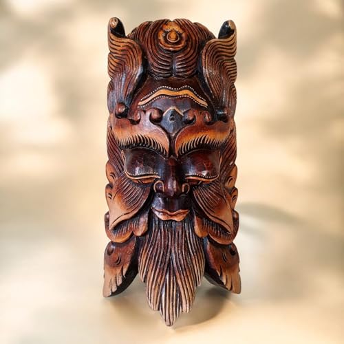Kinaree Bali Holz Maske - 50 cm Wandmaske - Barong Maske - geschnitzte Dekoration aus Indonesien von Kinaree