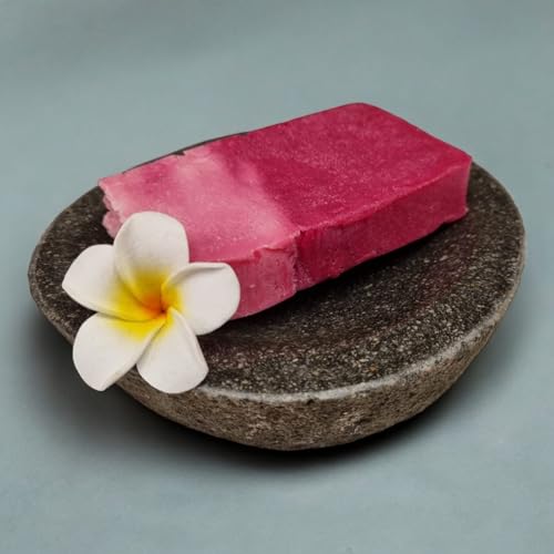 Flussstein Seifenschale - 12x15cm Naturstein Seifenablage in moderner Optik, Badezimmer Accessoire von Kinaree