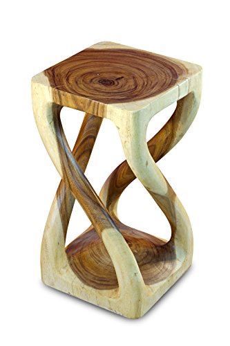 Kinaree Suar Holz Beistelltisch BUENG – 51 cm Höhe, rechteckige Fläche mit verdrehten Streben – Handgefertigter Massivholz Beistelltisch, Asiatische Möbel aus exotischem Holz Kinaree Suar Holz Beistelltisch BUENG – 51 cm Höhe, rechteckige Fläche mit verdrehten Streben – Handgefertigter Massivholz Beistelltisch, Asiatische Möbel aus exotischem Holz von Kinaree