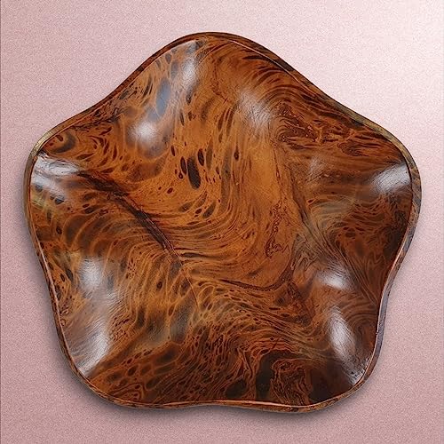 Kinaree Mangoholz Schalen Stern - Snackschale aus Echtholz - Obstschale in verschiedenen Größen und Mustern (Groß) von Kinaree
