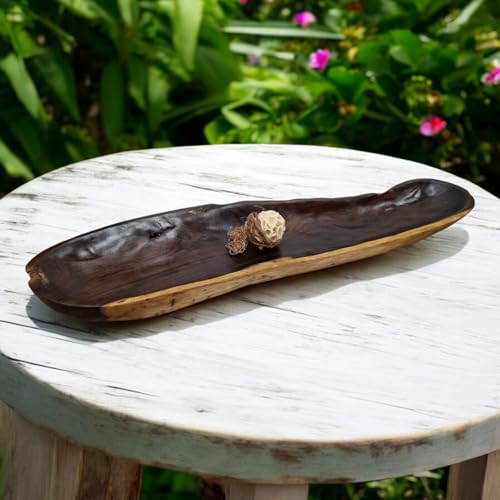 Kinaree Obst Schale Wurzelholz - Schale Teak Massivholz - 60-70cm Dekoschale von Kinaree