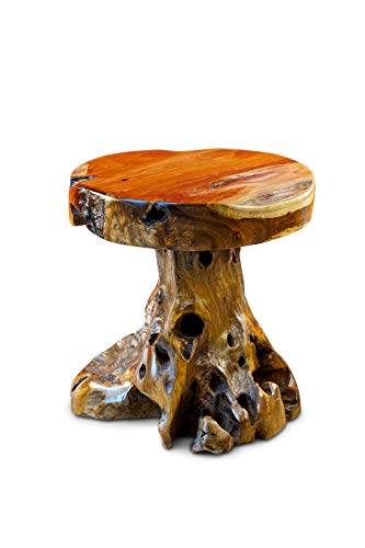 Exklusiver Wurzelholz-Beistelltisch JOMTIEN II – handgefertigt aus massivem Teakholz, einzigartig und natürlich, ideal für Wohnzimmer und Dekoration von Kinaree