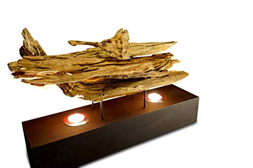 Kinaree Treibholz Tischleuchte RATCHABURI - 60cm Tischlampe aus Treibholz, geeignet für Wohnzimmer, Flur oder Schlafzimmer von Kinaree