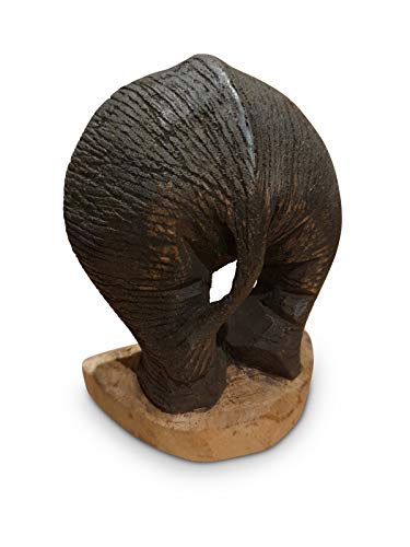 Kinaree Wandbild Elefanten Po - Wandskulptur Elefant - 13cm Wandbild - Dekoration aus Thailand von Kinaree
