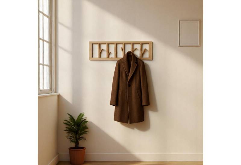 Kinaree Wandgarderobe Holzstamm Wand Garderobe, Handgefertigt, Unikate, Naturprodukt von Kinaree