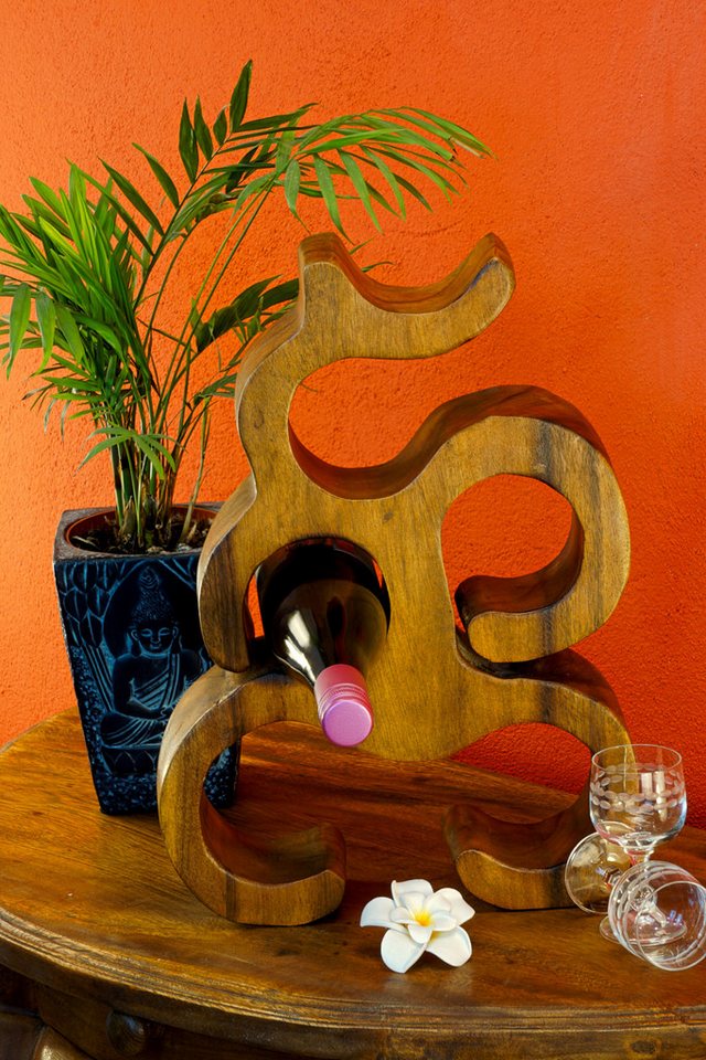 Kinaree Weinregal 40 cm Holz Weinregal, aus Akazie mit Platz für 6 Flaschen von Kinaree