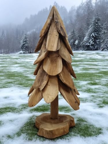 Teak Holz Tannenbaum - 30-80 cm Weihnachtsbaum - Wald Dekoration (30 cm) von Kinaree