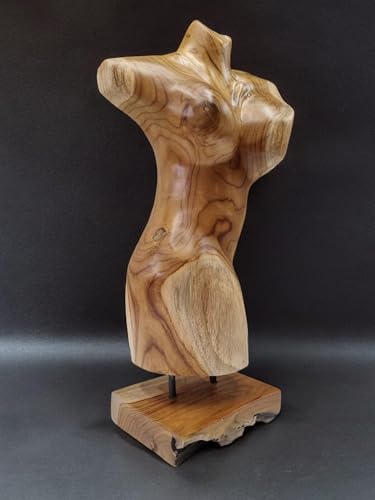 Wurzelholz Deko Büste Frauenkörper - Teak Massivholz Skulptur Einer Frau - Holz Aufsteller Oberkörper auf Sockel Wurzelholz Deko Büste Frauenkörper - Teak Massivholz Skulptur Einer Frau - Holz Aufsteller Oberkörper auf Sockel von Kinaree