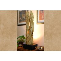 Treibholz Stehlampe Teak Holz Altholz Lampe 95cm Mit Led Spot | Schwemmholz Leuchte Stehleuchte Indirekter Beleuchtung von KinareeDE