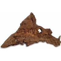 Wanddekoration Schnitzerei in Teakholz Bohle 50 - 100cm | Handgeschnitzte Dorfszene Aus Thailand Einer Teak Holz Baumscheibe Wandbild von KinareeDE