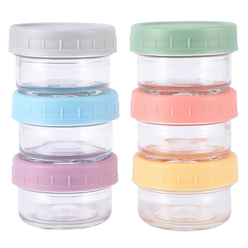 Kinberry 6 Glass Containers with Lid, 80 ml Leak-proof Food Storage Containers, Airtight, Microwavable Small Storage Box with Lid, Mini Camping Plastic Container Set for Sauces, Dips and Spices Kinberry 6 Glass Containers with Lid, 80 ml Leak-proof Food Storage Containers, Airtight, Microwavable Small Storage Box with Lid, Mini Camping Plastic Container Set for Sauces, Dips and Spices von Kinberry