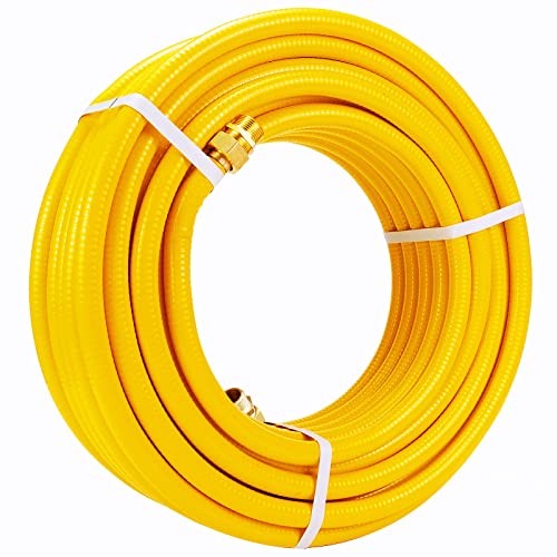 Kinchoix 21,3 m (3/4 Zoll) Gasleitung CSST flexibles Edelstahlrohr Anti-Rissbildung verwendet für Erdgas-Propan-Ausrüstung mit 2 männlichen Armaturen von Kinchoix