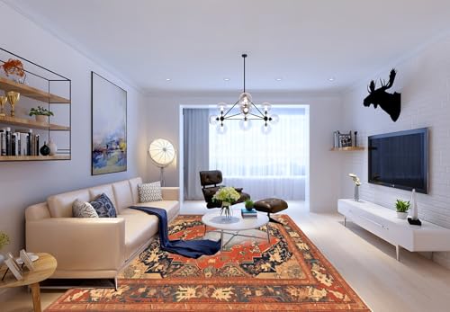 Teppich Wohnzimmer Braun Rot Gelb50x80cm Fußmatte Waschbar Wind und Regenschutz Mit Rutschschutz Türmatte Wasserabsorbierend Modern Ultraweich Puffy Teppich Wohnzimmer Braun Rot Gelb50x80cm Fußmatte Waschbar Wind und Regenschutz Mit Rutschschutz Türmatte Wasserabsorbierend Modern Ultraweich Puffy von Kinde