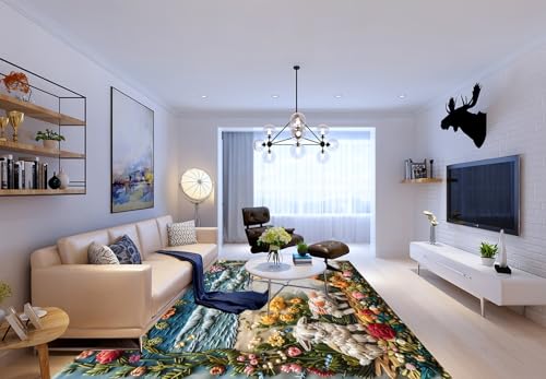Teppich Wohnzimmer Grün Weiß Blau50x80cm Fußmatte Waschbar Wind und Regenschutz Mit Rutschschutz Türmatte Wasserabsorbierend Modern Ultraweich Puffy Teppich Wohnzimmer Grün Weiß Blau50x80cm Fußmatte Waschbar Wind und Regenschutz Mit Rutschschutz Türmatte Wasserabsorbierend Modern Ultraweich Puffy von Kinde