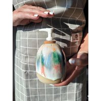 Seifenspender Keramik Von Hand Getöpfert Und Bemalt von Kindelglueck