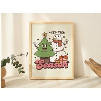 Schneemann Urlaub Dekor, Festliches Weihnachtsplakat, Weihnachtsbaumdrucke Im Vintage-stil, Retro Saisonales Weihnachtsplakatdruck Ungerahmt Schneemann Urlaub Dekor, Festliches Weihnachtsplakat, Weihnachtsbaumdrucke Im Vintage-stil, Retro Saisonales Weihnachtsplakatdruck Ungerahmt von KinderPlanetCompany