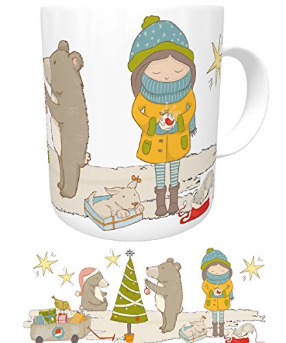 Kinder-Tasse Weihnachtstasse I Kakaotasse I Weihnachten I Teetasse I Geschenk I Kinder I Nikolaustasse I Patenkind I Mädchen I schenken I Frühstückstasse I Kinderbecher I Wichtelgeschenk von Kinderlampenland