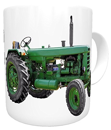 personalisierte Tasse Traktor Oldtimer mit Name, Namenstasse Trecker Schlepper Traktor, Kindergartentasse für kleine Landwirte und Treckerfahrer, Traktortasse, Treckertasse, Schleppertasse, Antik von Kinderlampenland