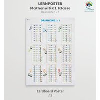Lernposter Das Kleine 1 + - Würfel Für Einschulung | 1-100 Mathe Poster von Kinderlernuhren