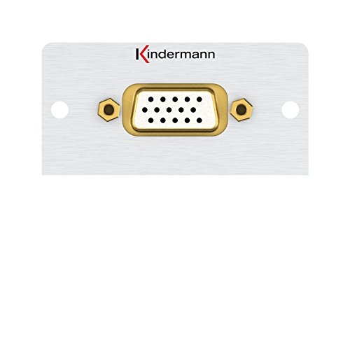 Kindermann 7444000501 VGA Blende mit Kabel Buchse auf Buchse, 50 x 25 mm schwarz von Kindermann
