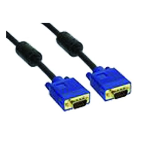 Kindermann 7483000415 15 m VGA (D-Sub) VGA (D-Sub) schwarz, blau Kabel VGA – Kabel VGA (15 m, VGA (D-Sub), VGA (D-Sub), männlich, männlich, Gold) von Kindermann