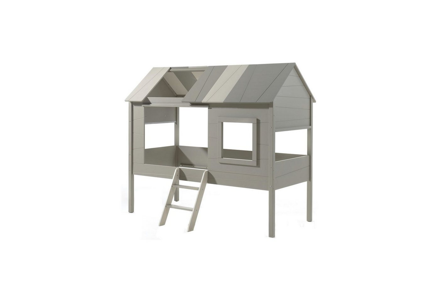 Kindermöbel 24 Hausbett Jelany inkl Dachüberbau + Vorhangset von Kindermöbel 24