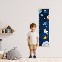 Kinder Messlatte Weltall Marine, Kinderzimmer Deko, Personalisierte Messlatte, Geburtstagsgeschenk, Wanddeko Kindermesslatte von Kinderswunder