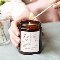 18. Geburtstag Geschenk Floral Personalisierte Kerze, Geburtstagsgeschenk Für Freund, Sie - Geschenke 18. Geburtstag Geschenk Floral Personalisierte Kerze, Geburtstagsgeschenk Für Freund, Sie - Geschenke von KindredFires