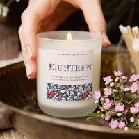 18. Geburtstagsgeschenk Floral Gefrostete Kerze, Für Freund, Sie - Personalisierte Geschenke von KindredFires