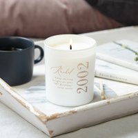Personalisierte 18. Geburtstagskerze Weißes Glas-Andenken-Geschenk von KindredFires