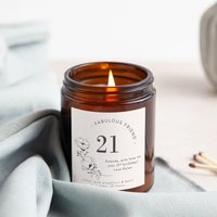 21. Geburtstagsgeschenk Personalisierte Kerze, Für Freund, Sie - Personalisierte Geschenke von KindredFires
