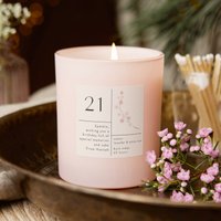 21. Geburtstagsgeschenk Personalisierte Rosa Blumenkerze, Für Freund, Sie - Personalisierte Geschenke 21. Geburtstagsgeschenk Personalisierte Rosa Blumenkerze, Für Freund, Sie - Personalisierte Geschenke von KindredFires