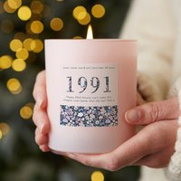 30. Geburtstagsgeschenk Geburtsjahr Floral Geburtstagskerze Rosa, Für Freund, Sie - Personalisierte Geschenke von KindredFires
