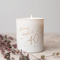 40. Geburtstagskerzengeschenk Geätztes Glas, Personalisierte Nachricht von KindredFires