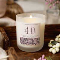 40. Geburtstagsgeschenk Leopardenmuster-Kerze, Für Freund, Sie - Personalisierte Geschenke 40. Geburtstagsgeschenk Leopardenmuster-Kerze, Für Freund, Sie - Personalisierte Geschenke von KindredFires