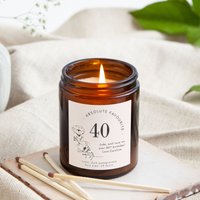 40. Geburtstagsgeschenk Personalisierte Kerze, Für Freund, Sie - Personalisierte Geschenke von KindredFires