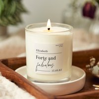 40. Geburtstagsgeschenk - Vierzig Und Fabelhafte Kerze Personalisierte Luxusduftkerze Geschenke von KindredFires
