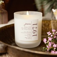 50. Geburtstagsgeschenk Einfache Gefrostete Kerze, Für Freund, Sie - Personalisierte Geschenke 50. Geburtstagsgeschenk Einfache Gefrostete Kerze, Für Freund, Sie - Personalisierte Geschenke von KindredFires