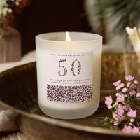 50. Geburtstagsgeschenk Leopardenmuster-Kerze, Für Freund, Sie - Personalisierte Geschenke 50. Geburtstagsgeschenk Leopardenmuster-Kerze, Für Freund, Sie - Personalisierte Geschenke von KindredFires