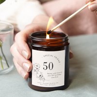 50. Geburtstagsgeschenk Personalisierte Kerze, Für Freund, Sie - Personalisierte Geschenke 50. Geburtstagsgeschenk Personalisierte Kerze, Für Freund, Sie - Personalisierte Geschenke von KindredFires