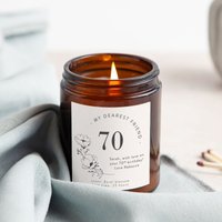70. Geburtstagsgeschenk Personalisierte Kerze, Für Freund, Sie - Personalisierte Geschenke 70. Geburtstagsgeschenk Personalisierte Kerze, Für Freund, Sie - Personalisierte Geschenke von KindredFires
