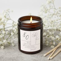 80. Geburtstagsgeschenk Floral Personalisierte Kerze, Für Freund, Sie - Geschenke 80. Geburtstagsgeschenk Floral Personalisierte Kerze, Für Freund, Sie - Geschenke von KindredFires